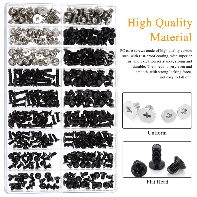 Gueenky 392 Piece Laptop Computer Screws Set, M2 M2.5 M3