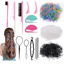 1511 PCS Accesorios para Cabello Niña, 1500 Gomas De Pelo De Colores Con 11 Accesorios,Accesorios para el Cabello para Niños y Mujeres, Regreso a la