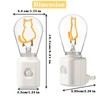 Yaoten Vintage Farmhouse Filament LED Night Light Plug-in, Dusk-to-Dawn &
