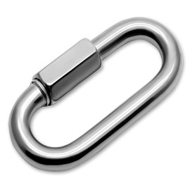 Soul-Cats Screw Connector/Screw Carabiner Diameter 4 x 40 mm Made of Stainless Steel V4A Pack of 2