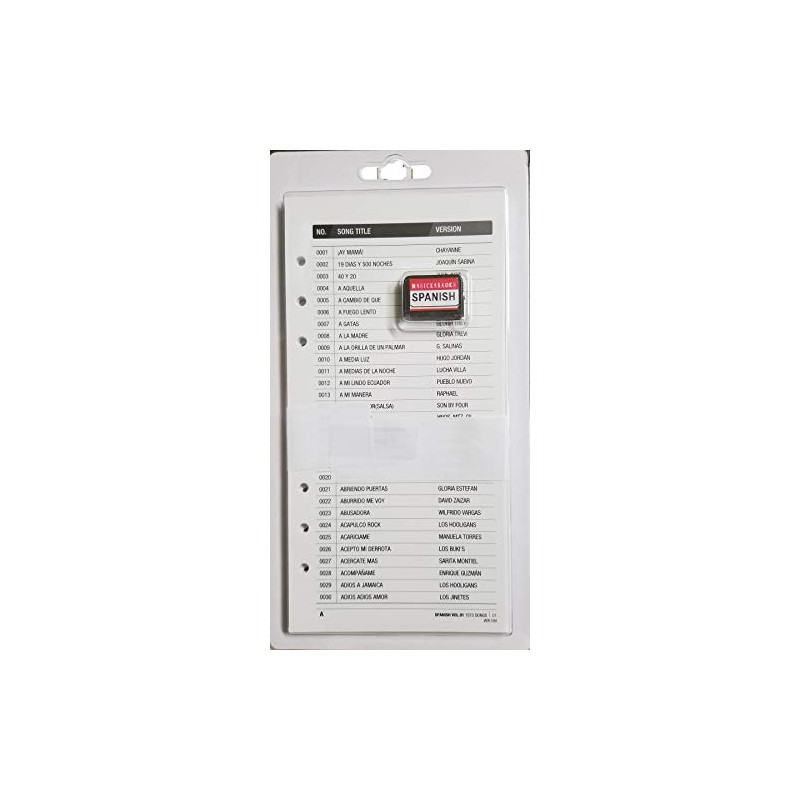 1573 canciones españolas Magic Sing Leadsinger Karaoke Mic Spanish Songchip