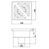 Bottom Outlet Stainless Steel Grid 150x150mm Floor Ground Waste Drain