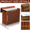 PerKoop 10 Pcs Expanding File Folder with Flap 7 Inch
