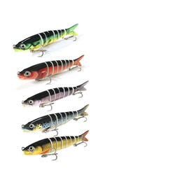 5PCS Lures for Bass and Trout – Soft Plastic Swimbait for Pike, Catfish and Salmon, Side Winders Rhubarb and Custard, Blank Swimbait, Bass Lures for River, Lake and Sea Use