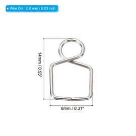 PATIKIL Chandelier Connector Clip, 100 Pack 14mm L x 8mm W Chandelier Stainless Steel Buckle Replacement for DIY Fastening Crystals Ball Prism Part, Silver