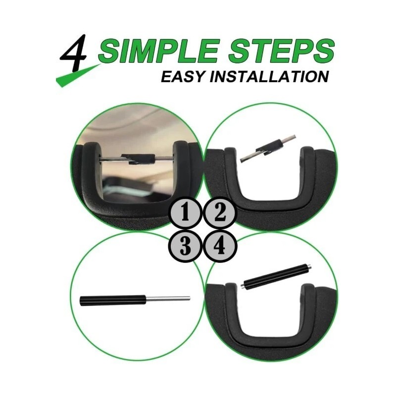 ROMASO 4Pcs Sun Visor Repair Kit for 2007-2017 JEEP WRANGLER