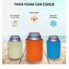 Blank Thick Foam Old School Can Cooler (2 Pack, Neon