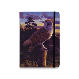 Barn Owl at Dusk Flexible Pocket Notebook by Julian Friers - Memo Writing Pad - Stationery