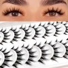 10 Pares De Pestañas Manga De 12 Mm, Pestañas Postizas