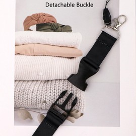 DMLSKY Black Lanyards for Keys ID Badges with Swivel Clip Soft Neck Keychain Lanyards 1 Inch Wide, 3 Pack