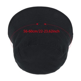 Telooco Fishing Hats Bucket Hat Plain White Fishing Hat Women's Summer Fishing Hats Sun Protection Unisex Summer Hat Soft Cotton Sun Hat for Men Women Outdoor Sports, black