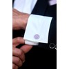 HISDERN Purple Ties for Men Striped Mens Ties Silk Necktie