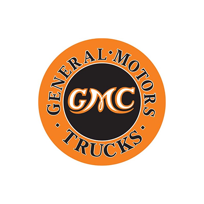 Signs 4 Fun SRAGMC General Motors Truck Round Sign, Orange