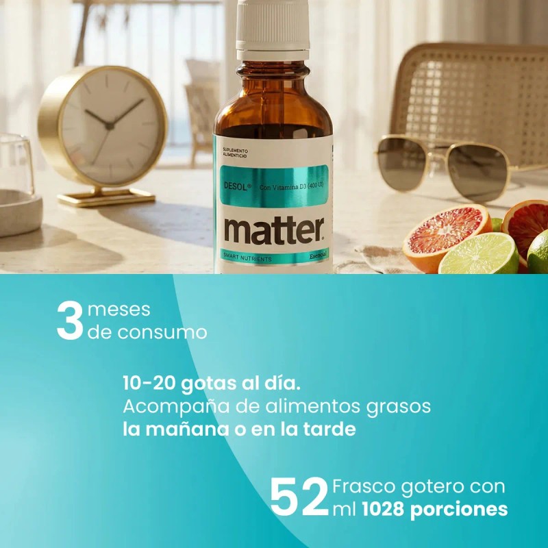 Vitamina Gotas Matter 400 Suplemento Libre Gluten Sabor