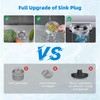 Hibbent 3-in-1 Kitchen Sink Drain Strainer, Stainless Steel Sink Plug,
