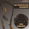 funPETic Elastic Dog Leash Tie On Two Handles Reflective Dog