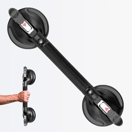 Daren Medical 15-Inch Shower Handle - Upgraded Grab Bar with Strong Suction Cups for Bathtub & Shower Safety, Ideal for Seniors, Elderly, Disabled - Black