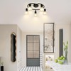 KEESFU 5-Light Kitchen Flush Mount Ceiling Light，Modern Round Track Lighting