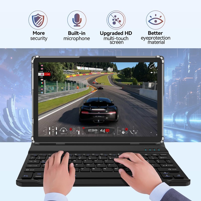 Android 14 Tablet 2025 Latest Tablets, 10 inch Tablet (4+4)GB