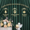 20ftx10ft Hunter Green Backdrop Curtains for Party Background, Wrinkle Free