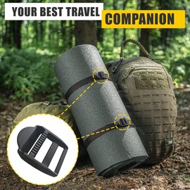 JEYORZY Pack of 8 Backpack Ladder Buckle Clamp, Ladder Slider 38 mm, Backpack Ladder Buckle Clamp Ladder Buckles for Backpack, Webbing, Bags, Black