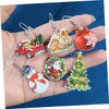 ABOOFAN 3sets Gold Earrings Women Christmas Ornaments Xmas Eardrop Jewelry
