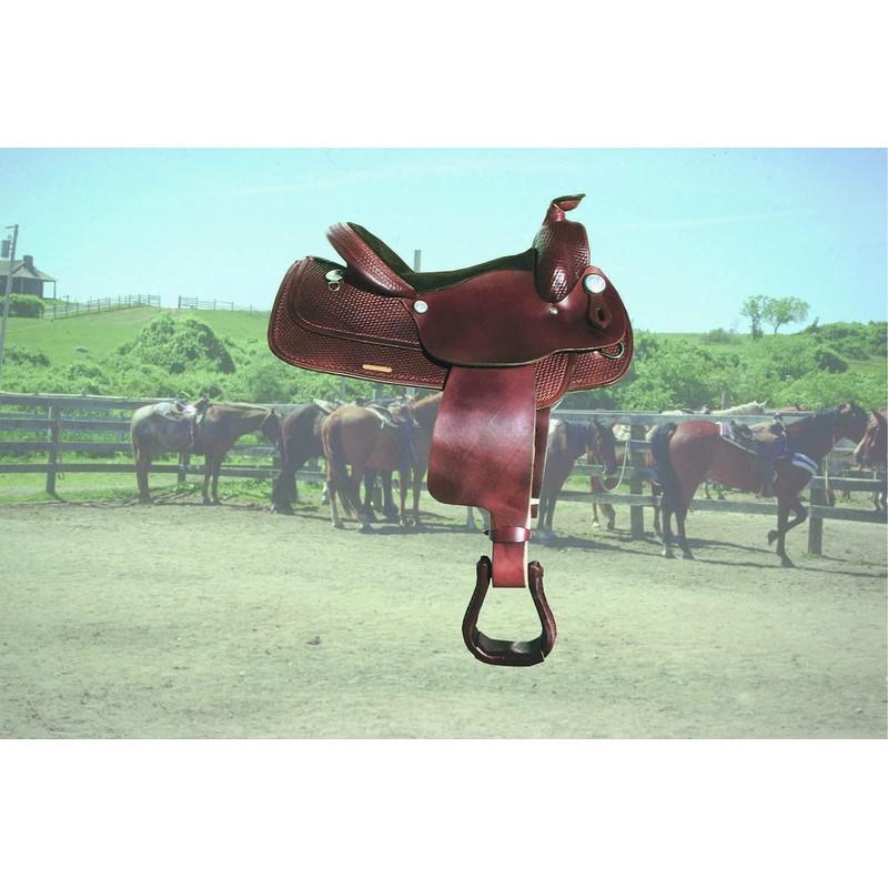 EKKIA Western Spur Straps Leather Western Spur Straps with Decoration