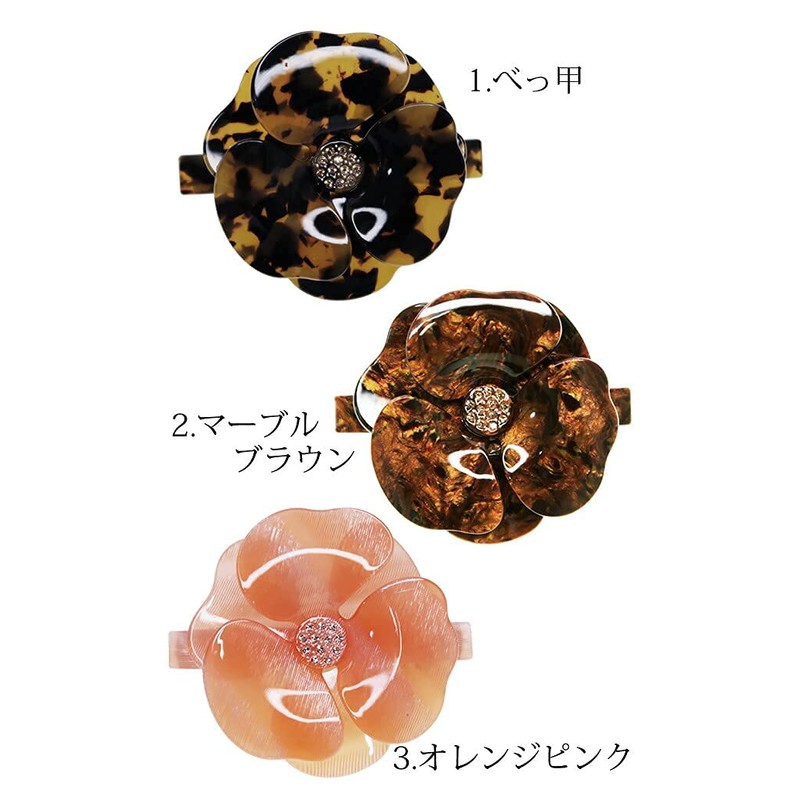 Beautiful Hair Camellia Barrette Luxury Slightly Large Size High Brand