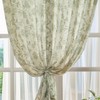 jinchan Linen Floral Curtains for Living Room, 84 Inches Long