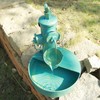 Metal Solar Bird Bath Fountain with Backup Battery, Solar Water