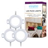 Enbrighten Linkable Plug-in Puck Lights, 3 Pucks, Under Cabinet Lighting