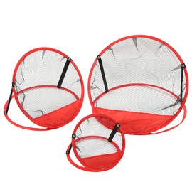 Golf Chipping Net Set, 3 in 1 Nylon Golf Chipping Practice Set S/M/L Golfball Training Foldable Net Accessory