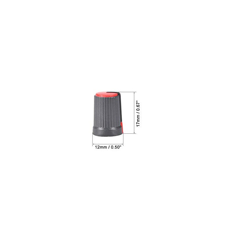 sourcing map Potentiometer Volume Knob Cap 6 mm Shaft Diameter