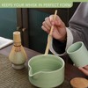 Ceramic Matcha Whisk Holder for Bamboo Chasen, Light Green Tea