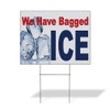 Fastasticdeals Weatherproof Yard Sign We Have Bagged Ice Red Blue