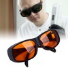 Safety Goggles 190 to 490nm Black Frame Orange Lens OD5