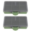 Alomejor Fishing Tackle Box 2Pcs Multiple Compartments Box Organizer for