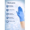Guantes de Nitrilo Desechables Azules, Sin Látex y Sin Polvo,