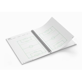 MVMT sports Soccer Coach Notebook, 50 page 5.82 x 8.26 inches pitch diagram planner for advanced soccer coaches. Capture formations, drills, set plays and scouts.