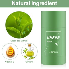 Green Tea Purifying Clay Mask, Green Tea Face Mask,Blackhead Peel Off Mask Purifying Clay Stick Facial Mask, Face Moisturizes Oil Control, Deep Clean Pore, Improves Skin, for Women Men All Skin Types