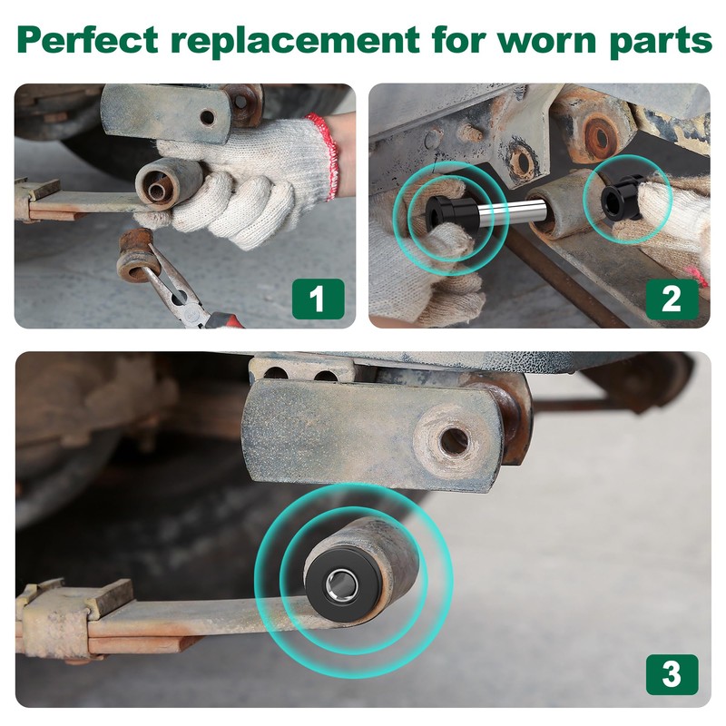 10L0L Complete Rear Leaf Springs & Shackles Bushing Sleeve kit