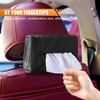 Car Tissue Holder, PU Leather Auto Napkin Holder Fit for