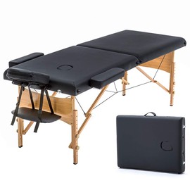 BestMassage Massage Bed Portable Massage Table 24 inch Wide Lash Bed Height Adjustable 2 Folding Spa Table with Non-Woven Bag for Spa Footmassage Facial CareSpa Tattoo