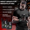 TECEUM Weightlifting Wrist Wraps with Thumb Loop – Camo –