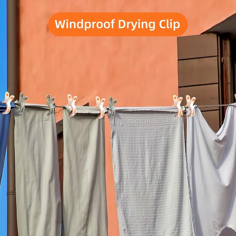 AIMALL Large Windproof Laundry Clips 4.17in Heavy-Duty Plastic Quilt Pegs