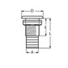 'Board Through Thru Hull Stainless Steel 1 1/4 Arbo –