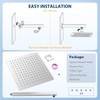 KINLIV Rain Shower Head with Extension Arm Polished Chrome, 12"