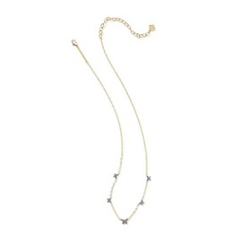 Kendra Scott 14k Gold-Plated Lillia Crystal Strand Necklace in Blue Crystal, Fashion Jewelry for Women