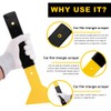 KVAEY Window Tint Squeegee, Long Handle Triangle Scraper Vinyl Wrapping