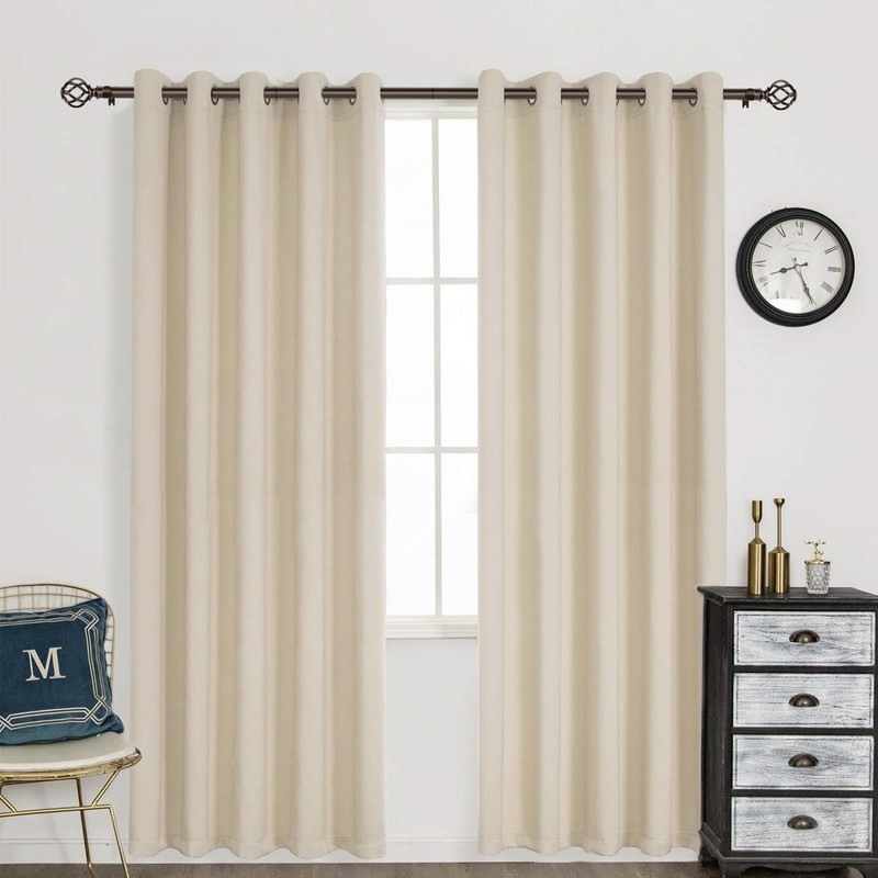 KAMANINA Extra Long Curtain Rods for Windows 120 to 170